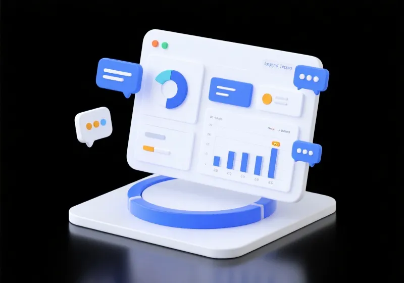 客服支持与数据面板示意图